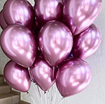 Шар Хром Розовый люкс 30см