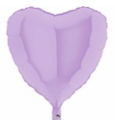 Шар Сердце Лиловый Макарунс 40см