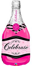 Шар Бутылка Celebrate (розовая) 70см