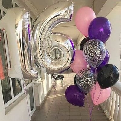 Композиция шаров с цифрой №123 Композиция шаров с цифрой №123