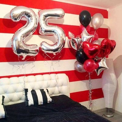 Композиция шаров с цифрой №129 Композиция шаров с цифрой №129