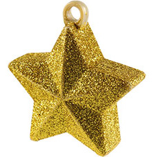 Грузик для шаров Звезда Золотая пыль