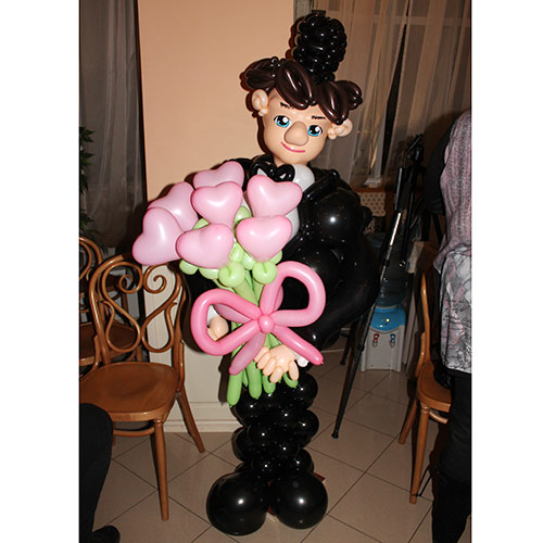 Фигура из шаров «Мужчина с цветами» Фигура из шаров «Мужчина с цветами»