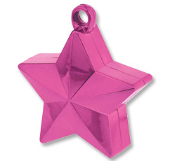 Грузик для шаров Звезда Фуксия