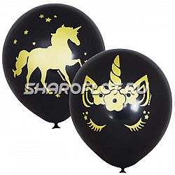 Шарики Единорог Блэк, 30см