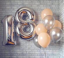 Композиция шаров с цифрой №015