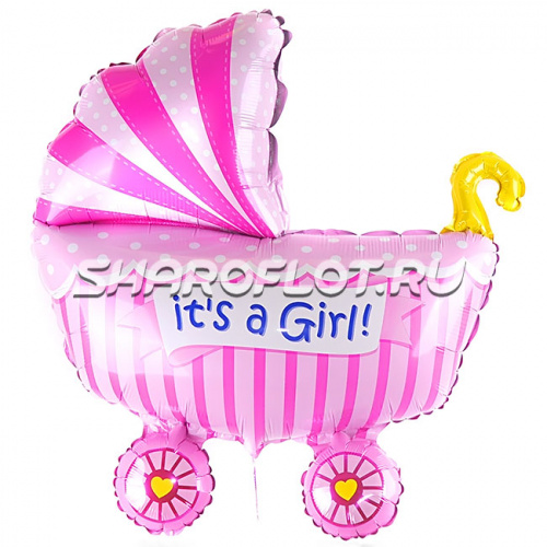 Шар Коляска It's a Girl 95см