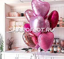 Сет фольгированных сердец ко дню влюбленных