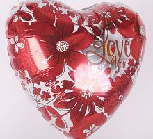 Сердце Love цветы 40см