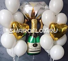 Шары на девичник с шампанским