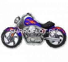Шар Мотоцикл Чоппер синий 105см
