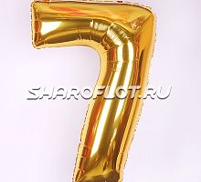 Шар Цифра 7 Золото 85см