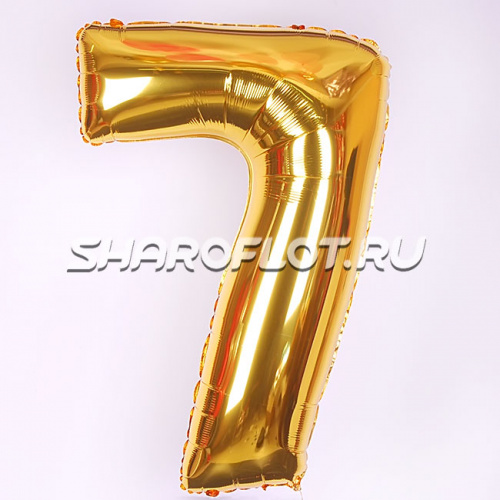 Шар Цифра 7 Золото 85см