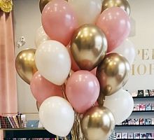 Шарики Розовые Золотые нежные 30см