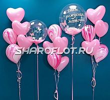 Композиция из воздушных  шаров маме