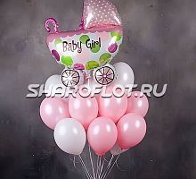 Букет шаров с коляской