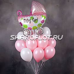 Букет шаров с коляской