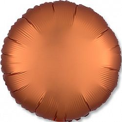 Шар Круг Оранжевый сатин 40см