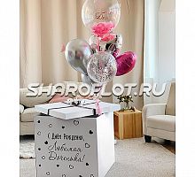 Коробка - сюрприз с шарами дочке