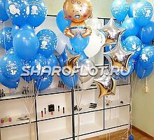 Фонтаны из шаров для встречи мальчика