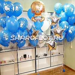 Фонтаны из шаров для встречи мальчика