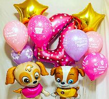 Сет из воздушных шаров Дружба Скай и Крепыша