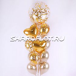 Большой фонтан из золотых шаров