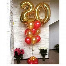 Композиция шаров с цифрой №098