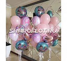 Фонтан шаров с куклами Лол для девочки