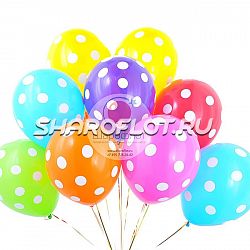 Шары Ассорти (белый горох), 30см