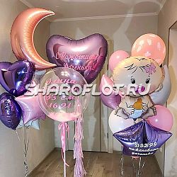 Оформление для дома на выписку девочки