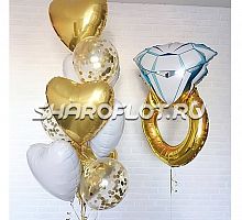 Фонтан из шаров на свадьбу