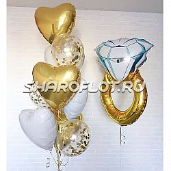 Фонтан из шаров на свадьбу