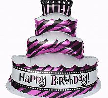 Мини-шар Торт Розовый 25см