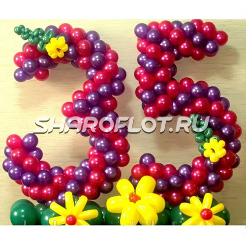 Цифра 35 из шаров 120 см