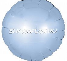 Шар Круг Голубой сатин 40см
