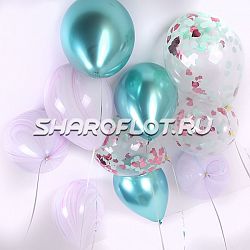 Шарики Тиффани Розовые Агаты 30см