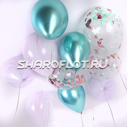 Шарики Тиффани Розовые Агаты 30см