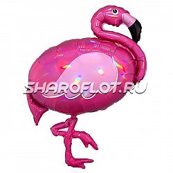 Шар Фламинго переливы 80см