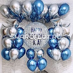 Украшение шариками «Хромовое безумие А-А-А»