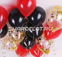 Шары Красные Черные Золотые 30см