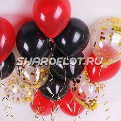 Шары Красные Черные Золотые 30см
