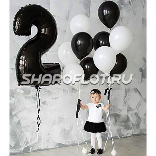 Композиция шаров с цифрой №032 Композиция шаров с цифрой №032