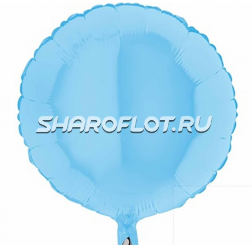 Шар Круг Макарунс Голубой 40см