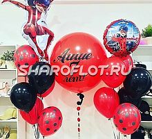 Композиция из шаров Леди Баг