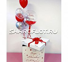Коробка сюрприз с воздушными шарами