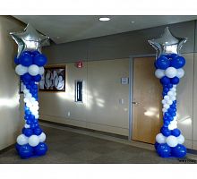 Колонна из шаров со звездой