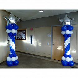 Колонна из шаров со звездой