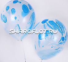 Шар Мраморный Синий 30см