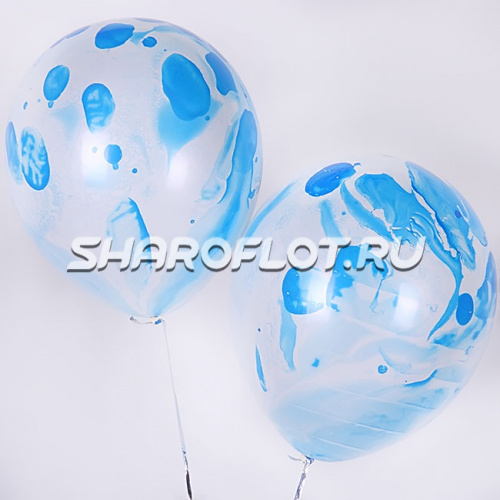Шар Мраморный Синий 30см